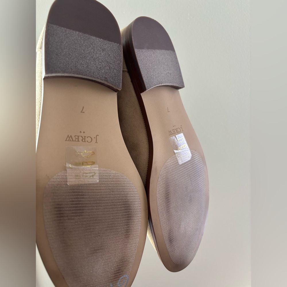 J. Crew Sueded bow loafers Loafers Light Khaki Size 7 - Picture 6 of 9